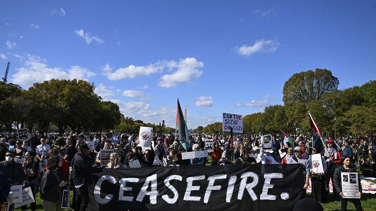 Demonstrators demand cease-fire