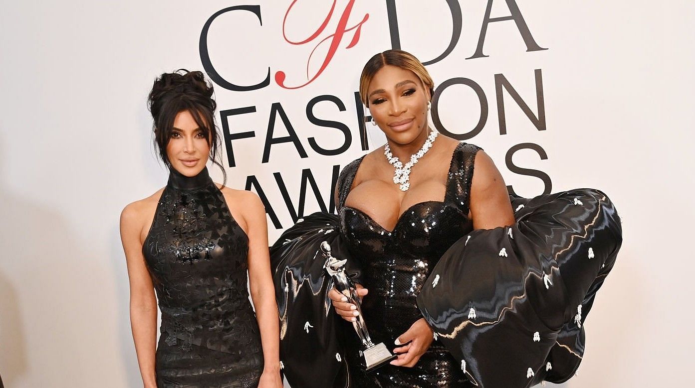 Kim Kardashian and Serena Williams at the 2023 CFDA Awards